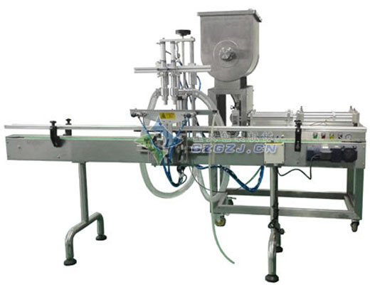 雙頭臥式攪拌直線醬料灌裝機(jī),豆豉醬灌裝機(jī)